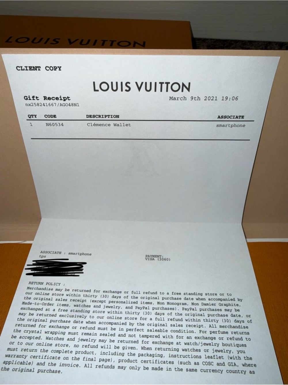 Louis Vuitton Damier Ebene Zip-Around Clémence Wallet - Picture 6 of 6